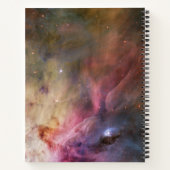 ブルー宇宙金ゴールドグリッタースパークルネームモノグラム ノートブック (裏面)