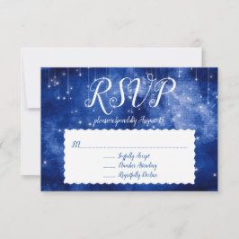 ブルー宇宙銀河系天星RSVP応答 招待状