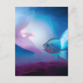 ブルー宇宙魚 ポストカード (正面)