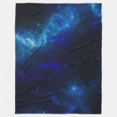 ブルー宇宙 フリースブランケット (正面)