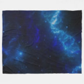 ブルー宇宙 フリースブランケット (正面(横))