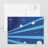 ブルー宇宙 ポストカード (正面/裏面)