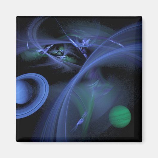 ブルー宇宙 マグネット (正面)