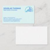 ブルー実在エステートハウスロゴ 名刺 (正面/裏面)