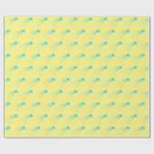 ブルー射撃、 発砲星 ラッピングペーパー (フラット)