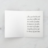 ブルー山羊座〔占星術の〕十二宮図シンボルや象徴ハッピーバースデー カード (内部)