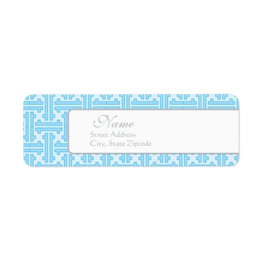 ブルー差出人住所ラベル ラベル (正面)