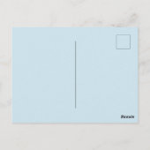 ブルー市松模様にカード ポストカード (裏面)