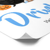 ブルー幽霊ハロウィーンベビーはブルーイング・ドリンク ポスター (角)