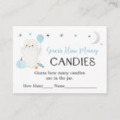 ブルー幽霊ハロウィーン推測ゲームの数 エンクロージャーカード (正面)