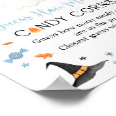 ブルー幽霊ハロウィーン推測ゲームの数 ポスター (角)