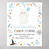 ブルー幽霊ハロウィーン推測ゲームの数 ポスター (正面)