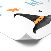 ブルー幽霊ハロウィーン誕生日へようこそ ポスター (角)