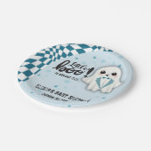 ブルー幽霊リトルブーはほとんど赤ちゃんシャワー ペーパープレート (アングル)