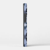 ブルー幾何学模様レトロスタイル Case-Mate iPhoneケース (裏面 / 右)