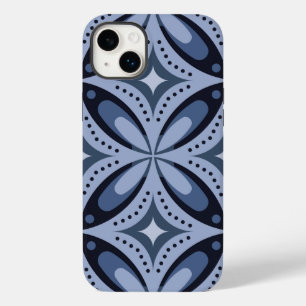 ブルー幾何学模様レトロスタイル Case-Mate iPhone 14 PLUSケース