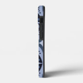 ブルー幾何学模様レトロスタイル Case-Mate iPhoneケース (裏面 / 左)