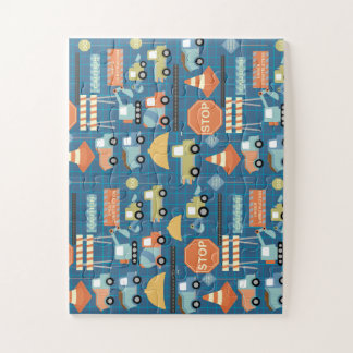 ブルー建築トラックの幼児パーティーギフト子供 ジグソーパズル