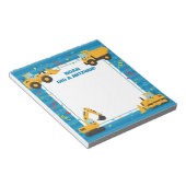 ブルー建築トラックパーソナライズされた（ユダヤ教の）バル・ミツバー ノートパッド (アングル)