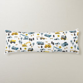 ブルー建築トラック&サイトテーマパターン ボディピロー