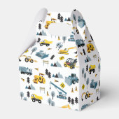 ブルー建築トラック&サイトテーマ誕生日 フェイバーボックス (裏面サイド)