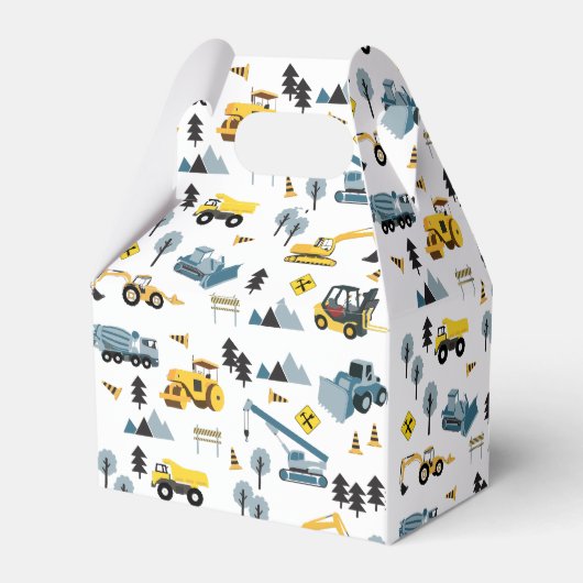 ブルー建築トラック&サイトテーマ誕生日 フェイバーボックス (裏面サイド)