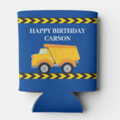 ブルー建築車カスタム両バースデーパーティー 缶クーラー (裏面)