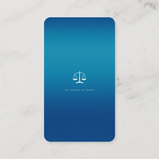 ブルー弁護士 |司法はかりで測の階級 名刺 (裏面)