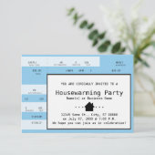 ブルー引っ越し祝いパーティーコンサートチケット 招待状 (スタンド正面)