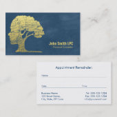 ブルー心理学パーソナルカウンセラーアポイントメント 予約カード (正面/裏面)