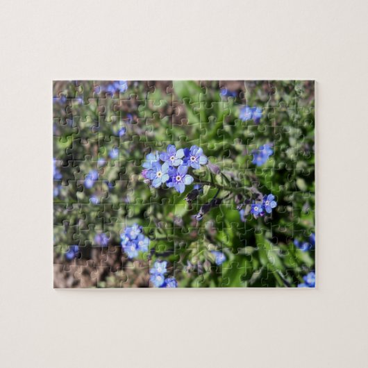 ブルー忘れメノパズル ジグソーパズル (横)