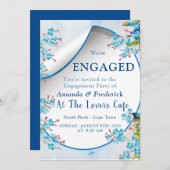 ブルー忘れメ・ノー婚約 招待状 (正面/裏面)