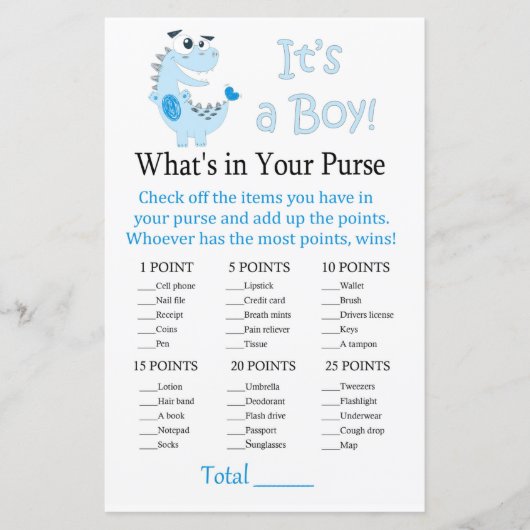 ブルー恐竜あなたの財布のゲームの中に何がある (正面)