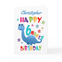 ブルー恐竜6ヶ月誕生日