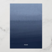 ブルー恵みファーストコミューン招待状 箔招待状 (裏面)