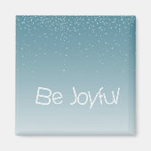 ブルー感動的引用文ビージョイスターズ マグネット (正面)