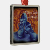 ブルー懸命シューズオーナメント メタルオーナメント (右)