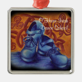 ブルー懸命シューズオーナメント メタルオーナメント