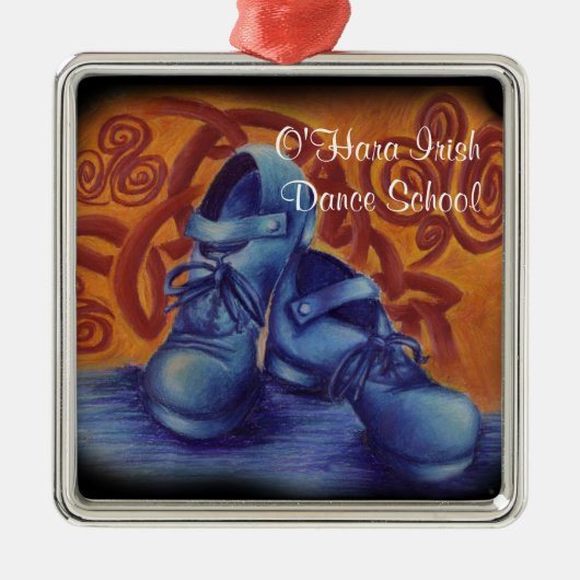 ブルー懸命シューズオーナメント メタルオーナメント (正面)