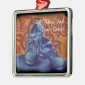 ブルー懸命シューズオーナメント メタルオーナメント (左)