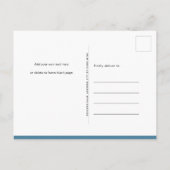 ブルー我々は可愛い男の子の赤ちゃんシャワーを待つことができる インビテーションポストカード (裏面)