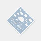 ブルー我々は雲9赤ちゃんシャワー上にある スタンダードカクテルナプキン (角)