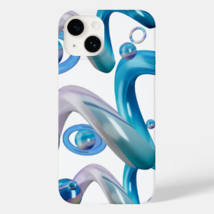 ブルー抽象デザインモバイル愛好家 Case-Mate iPhone 14ケース