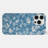 ブルー抽象大理石ウェーブスマホケース iPhoneケース (裏面横)