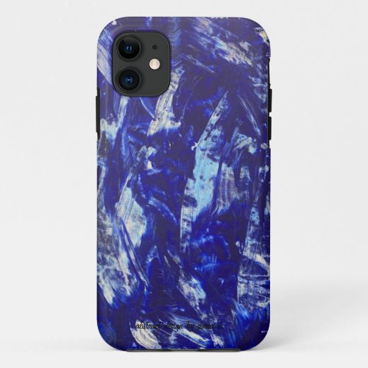 ブルー抽象的スマホケース Case-Mate iPhoneケース (裏面)