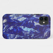 ブルー抽象的スマホケース Case-Mate iPhoneケース (裏面(横))