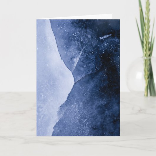 ブルー抽象芸術アイスアート写真 カード (正面)