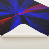 ブルー抽象芸術アクセントシェルパブランケット シェルパブランケット (3/4)