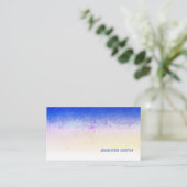 ブルー抽象芸術アモダンートシンプル 名刺 (スタンド正面)