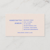 ブルー抽象芸術アモダンートシンプル 名刺 (裏面)